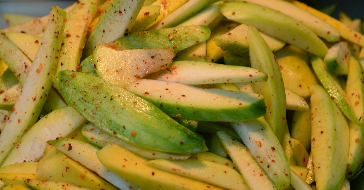 These mangoes are a common snack in Guatemala and easy to find at a street vendor.