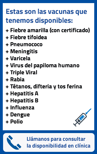 Vacunas disponibles en Passport Health